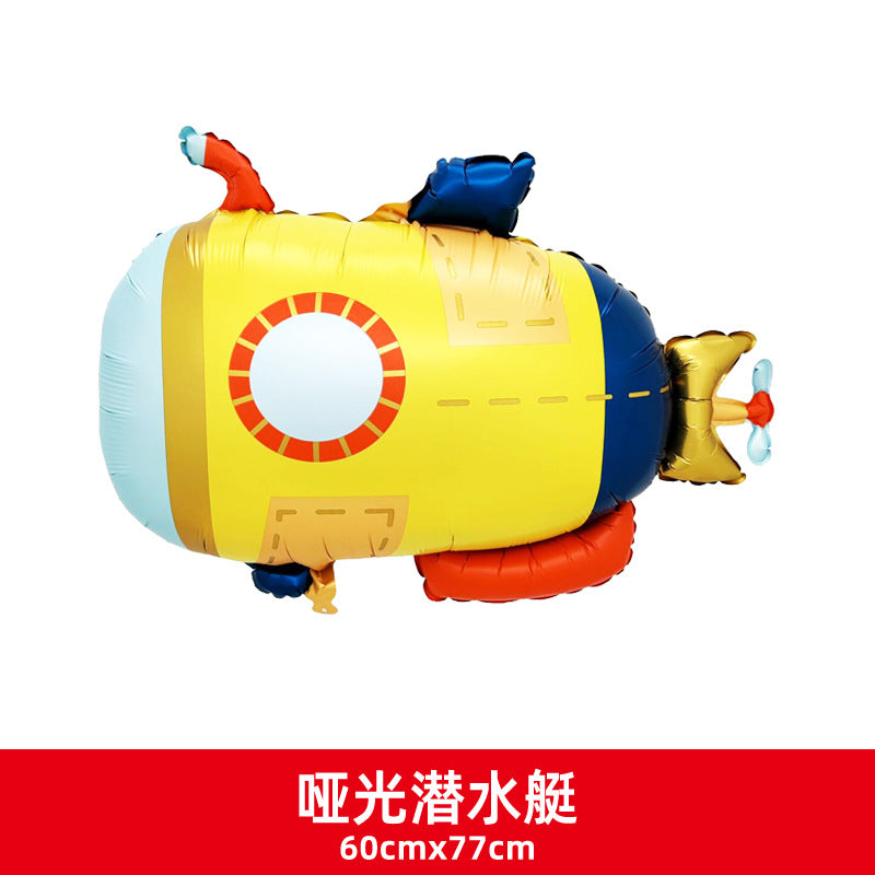 Chinese Valentine Matte Balloons Party Deco Leopard Submarine Design