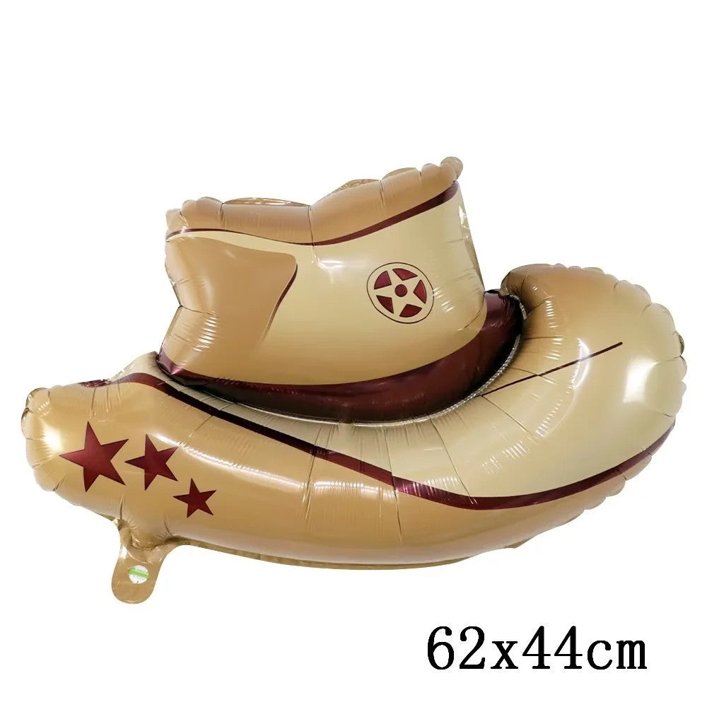 Billion Balloons Western Cowboy Themed Party Horse Shape Boot Balloons Hat Foil Balloon Min.50PCS