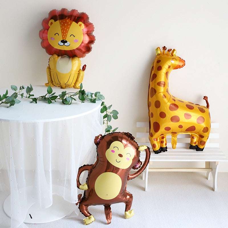 Billion Balloons Cartoon Animal Foil Balloon Cute Smile Balloons for Birthday Party Decorations