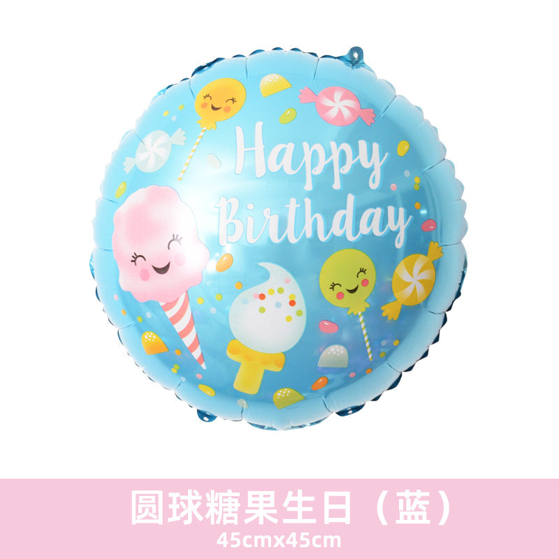 Donut Popcorn Hot Dog Ice Cream Birthday Food Dessert Balloon Min.50PCS