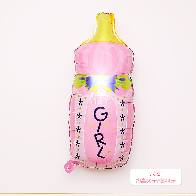Boys and Girls Foot Bottle Rocking Horse Cake Birthday Foil Balloons Min.50PCS