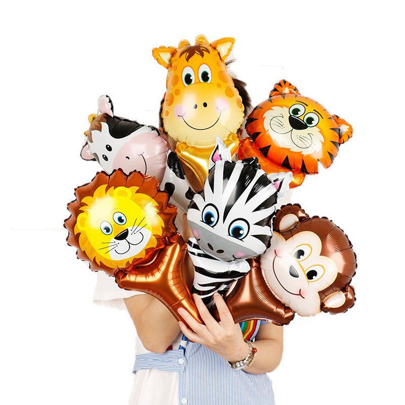Billion Balloons 14" Mini Animal Foil Balloon Animal Stick Safari Foil Balloon