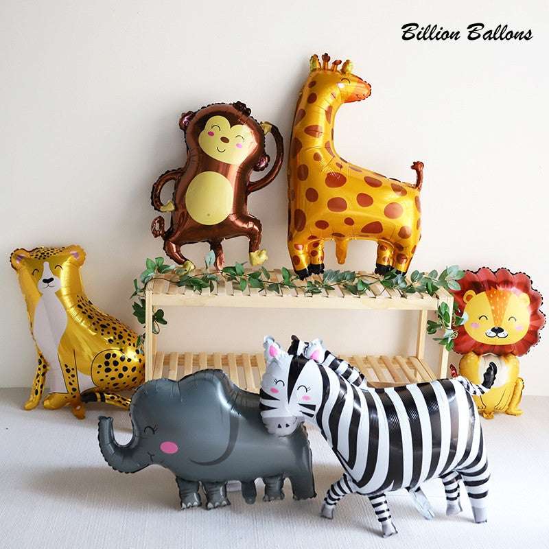 Billion Balloons Cartoon Animal Foil Balloon Cute Smile Balloons for Birthday Party Decorations