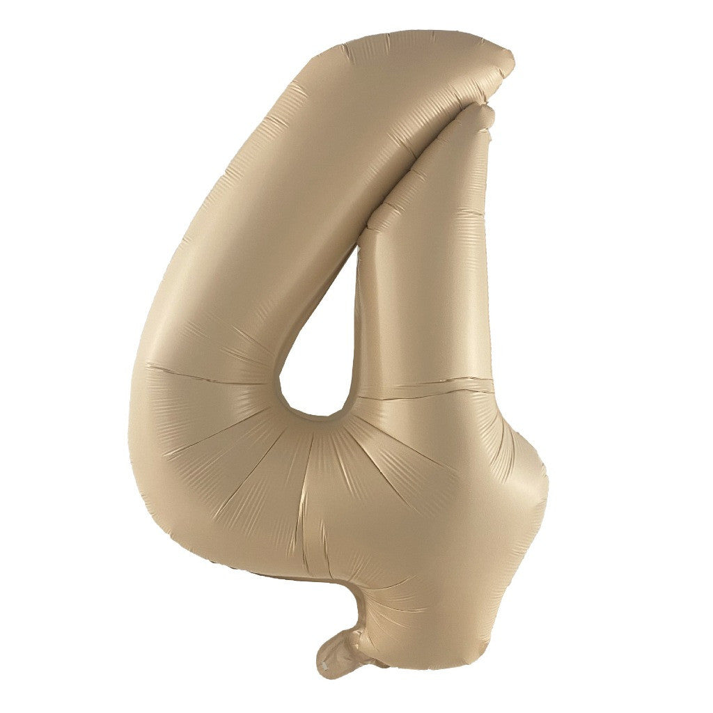 Billion Balloons 32Inch Cream Caramel Color Theme Number Balloons