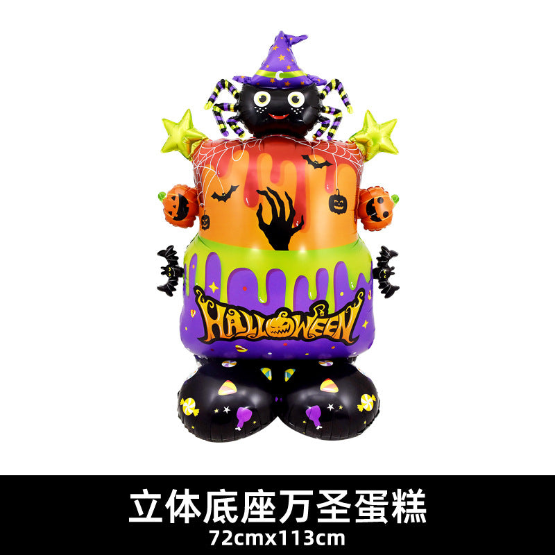 120cm Halloween Party Balloon Witch Skeleton Spider Base Min.50PCS