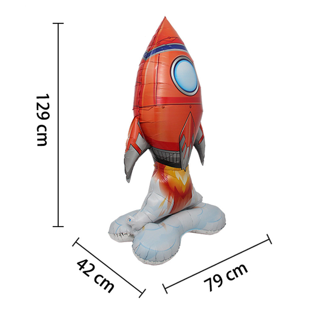 Billion Balloons 4D Standing Giant size Rocket Party Foil Balloons Min.PCS