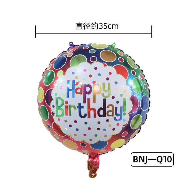 18-Inch Aluminum English Spanish Birthday Floating Balloon Wholesale
