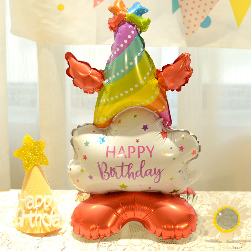 Billion Balloons Popular Medium Aluminum Foil Cartoon Cake Stand Balloon
