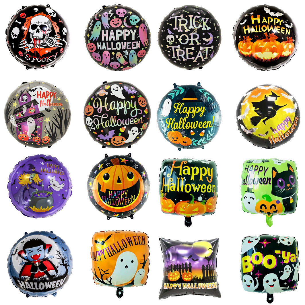 18 Inch Balloon Skull Bat Spider Pumpkin Halloween Decor Min.50PCS