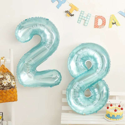 Billion Balloons 32Inch Blue Crystal Digital Balloon Birthday Balloon