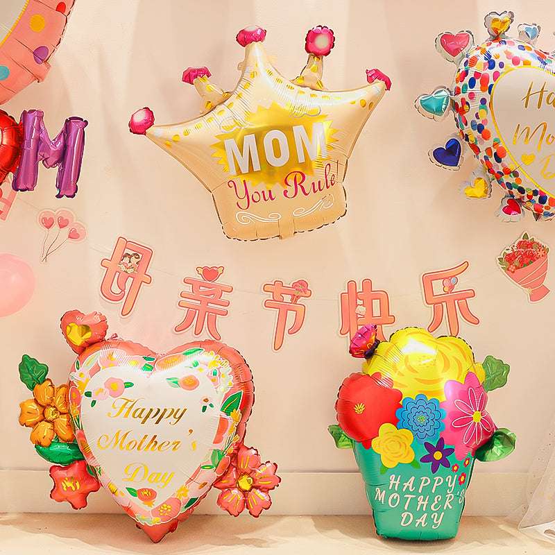 Mother's Day Decorative Aluminum Foil Balloons