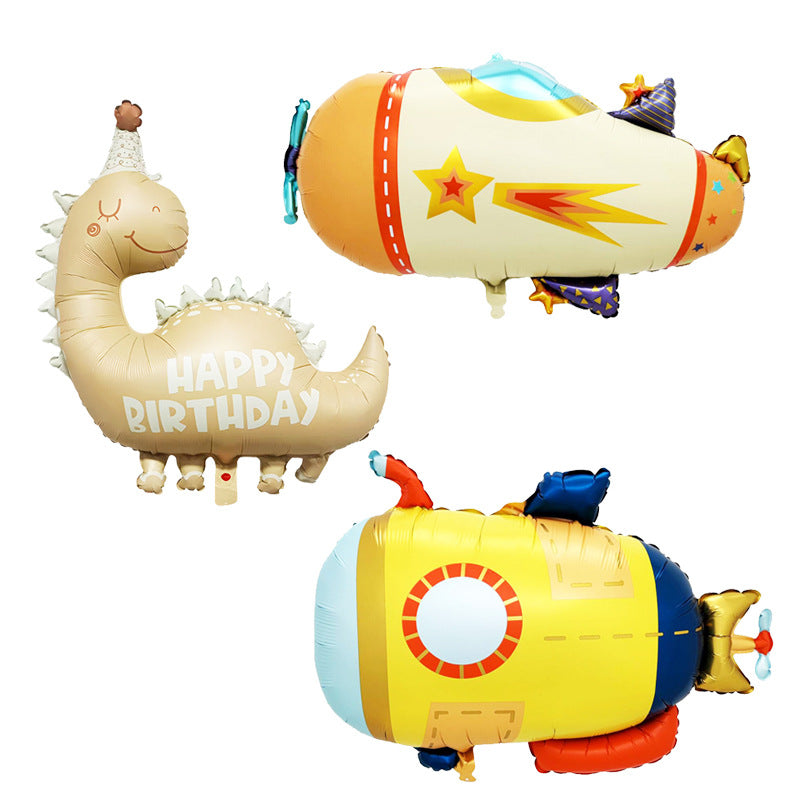 Chinese Valentine Matte Balloons Party Deco Leopard Submarine Design