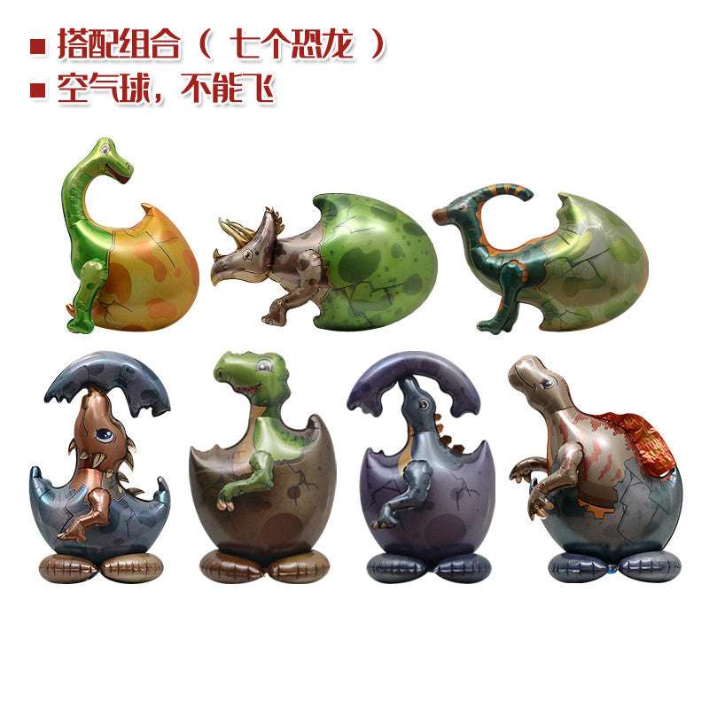 Billion Balloons 4D Standing Dinosaur Egg Shape Cartoon Balloon Dinosaur