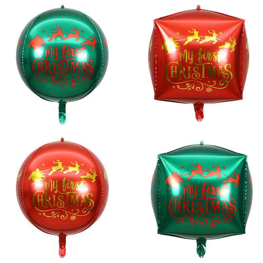 22-Inch 4D Balloon Merry Christmas Aluminum Film Balloon