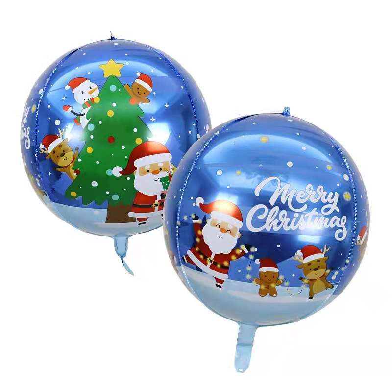 22-Inch 4D Balloon Merry Christmas Aluminum Film Balloon Min.50PCS
