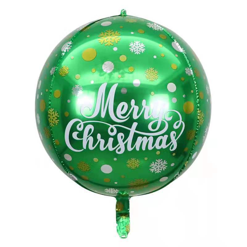 22-Inch 4D Balloon Merry Christmas Aluminum Film Balloon Min.50PCS