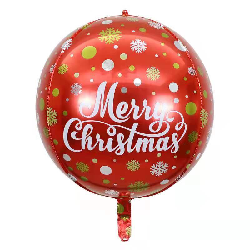 22-Inch 4D Balloon Merry Christmas Aluminum Film Balloon Min.50PCS