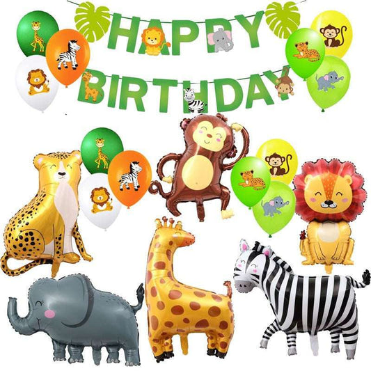 Billion Balloons Cartoon Animal Foil Balloon Cute Smile Balloons for Birthday Party Decorations