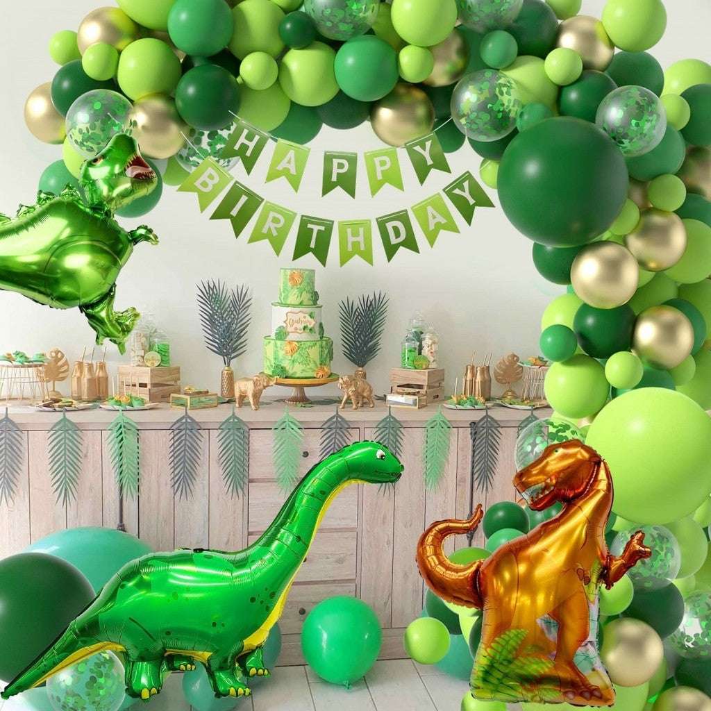 Dinosaur Green Theme Series Baby Birthday Party Balloon