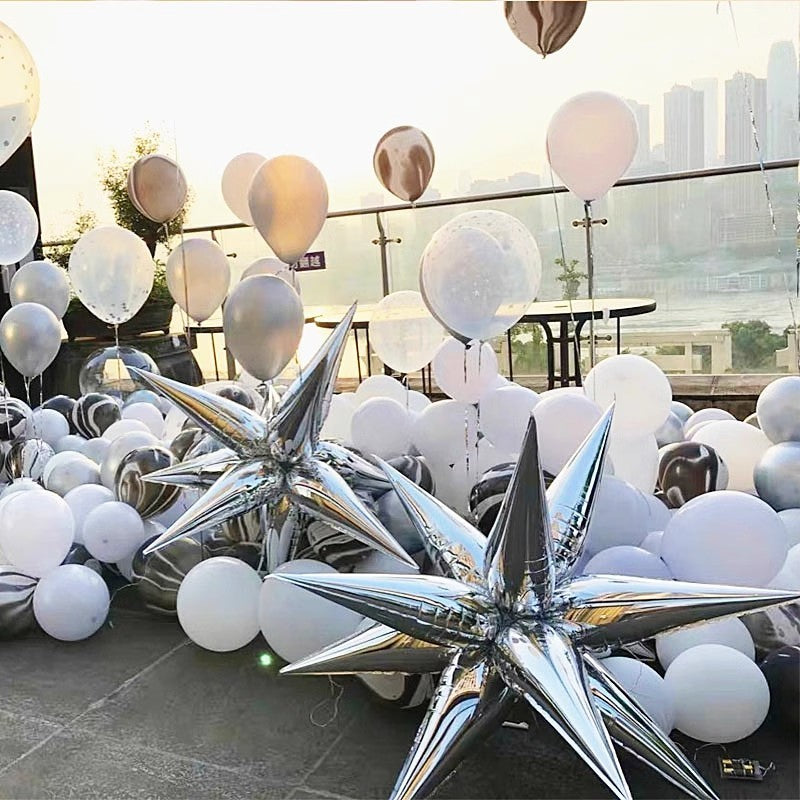 Star Aluminum Film Red Golden Wedding Background Shopping Mall Party Balloons Min.50PCS