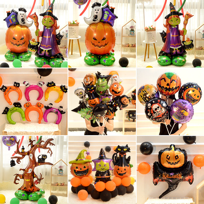 Mini Halloween Decor Balloons Ghost Festival Bat Pumpkin Skull Film Min.100PCS