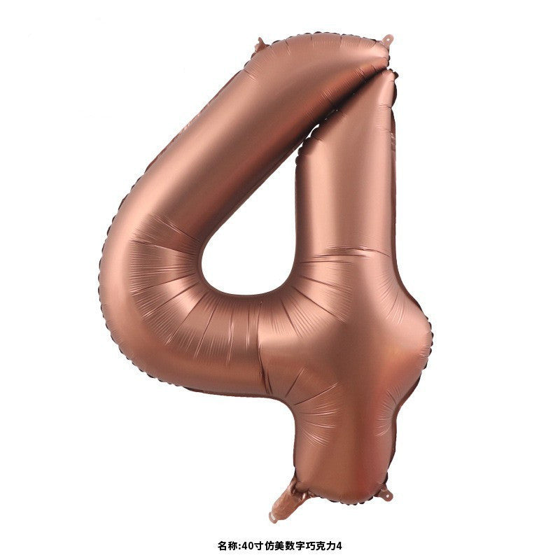 Billion Balloons 18/40Inch Number Balloons 0-9 Large Digital Heart Foil Beige Balloon