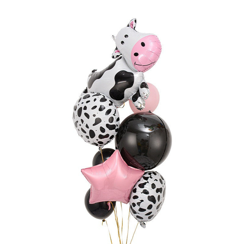 Billion Balloons Cartoon shaped aluminum film cow balloon Farm themed