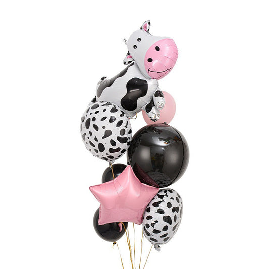 Billion Balloons Cartoon shaped aluminum film cow balloon Farm themed Min.50PCS