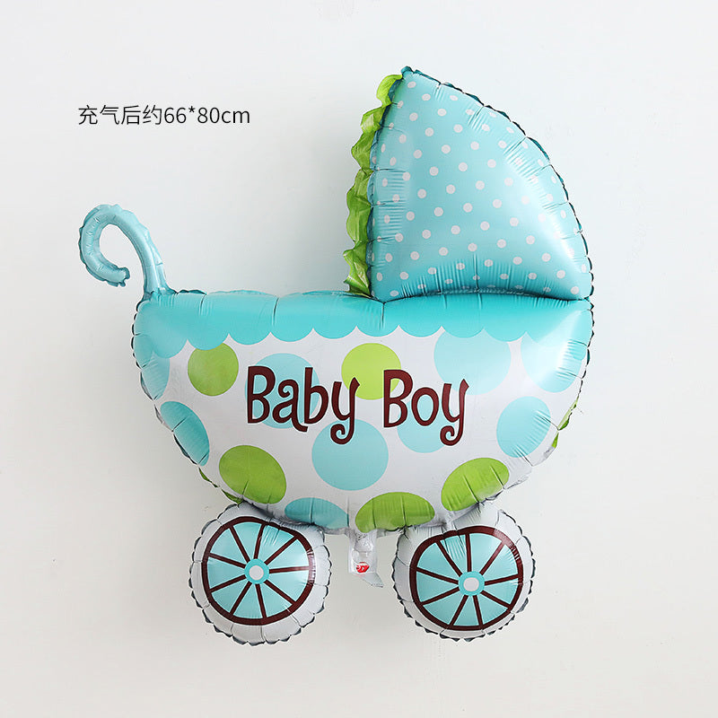 Boys and Girls Foot Bottle Rocking Horse Cake Birthday Foil Balloons Min.50PCS