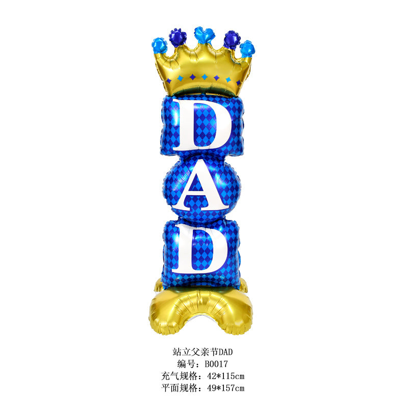 Fathers Day English Slogan Aluminum Foil Balloons Wholesale