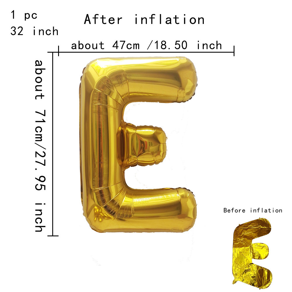 Personalized 32inch Gold Aluminum Balloons Event Decoration Min.50PCS