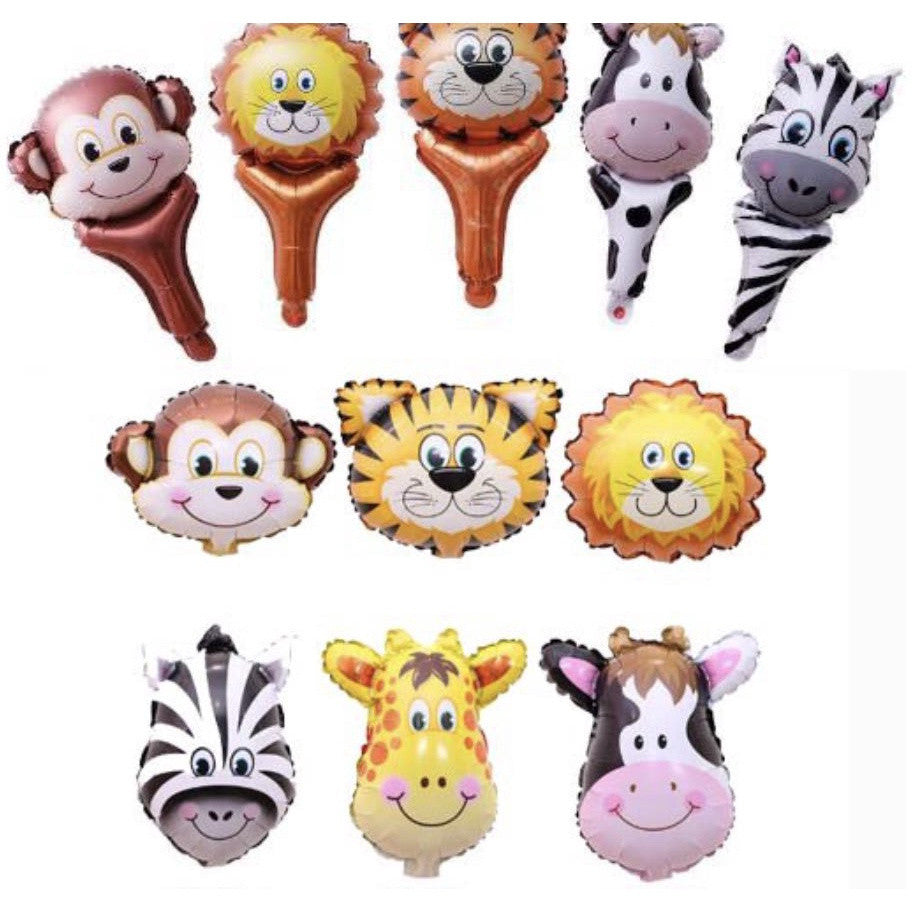 Billion Balloons 14" Mini Animal Foil Balloon Animal Stick Safari Foil Balloon