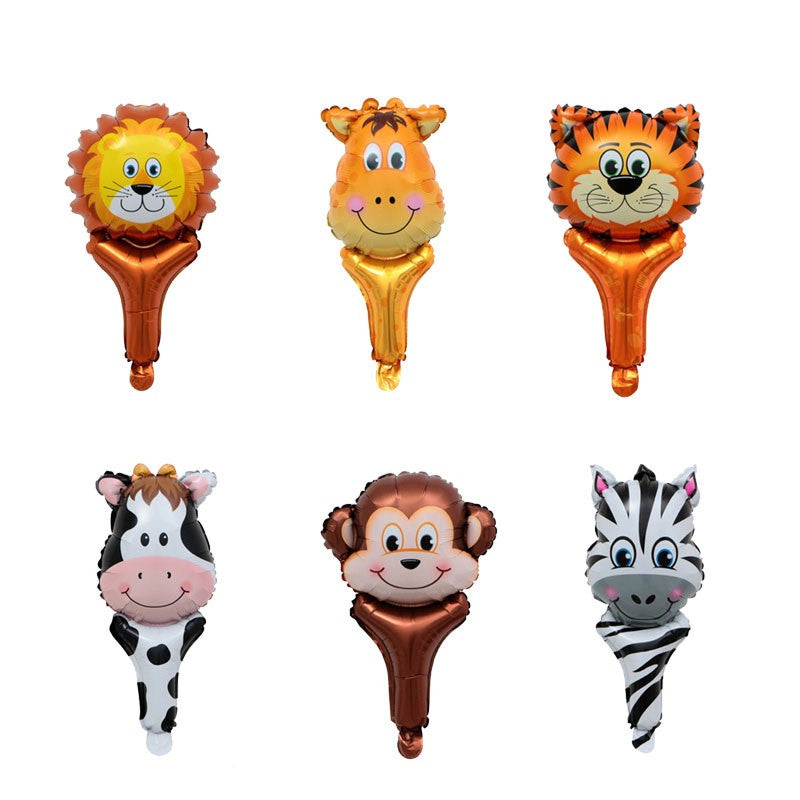 Billion Balloons 14" Mini Animal Foil Balloon Animal Stick Safari Foil Balloon