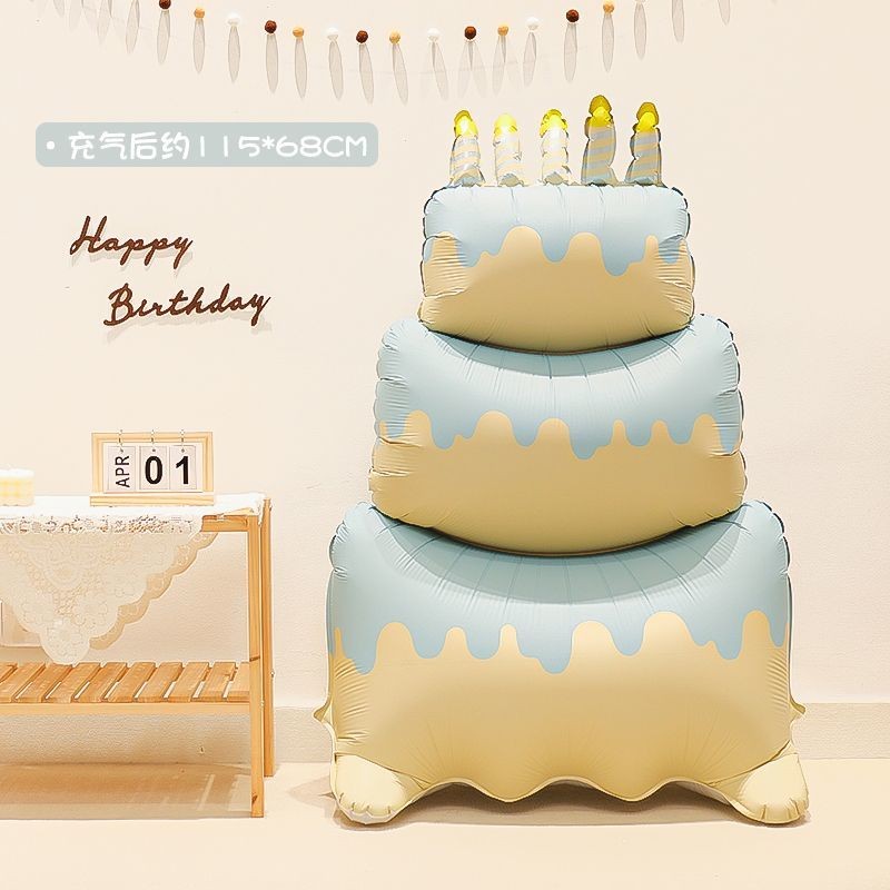Billion Balloons INS Style Matte Bear Cake Aluminum Film Balloons Min.50PCS