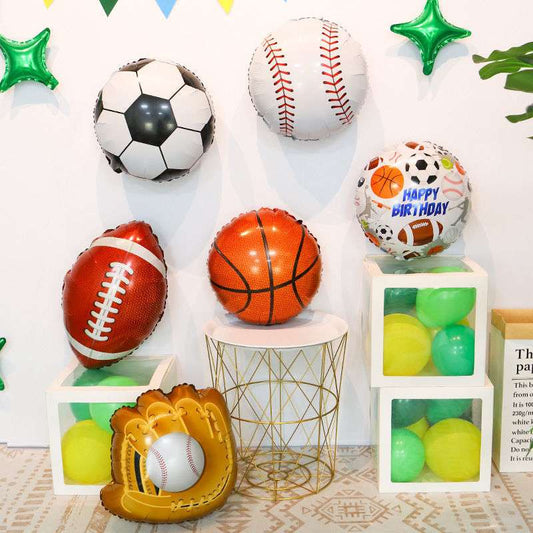Rugby Aluminum Film Balloon Baseball Gloves Helium Balloon