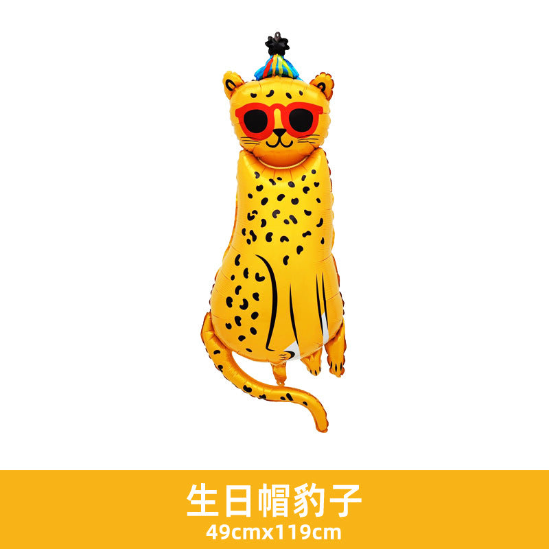 Chinese Valentine Matte Balloons Party Deco Leopard Submarine Design