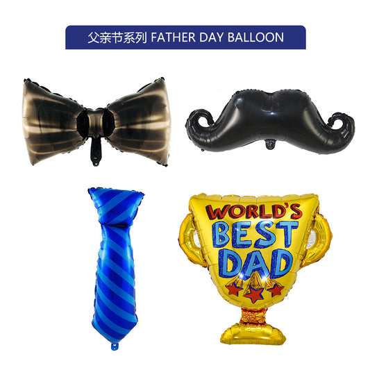 Fathers Day English Slogan Aluminum Foil Balloons Wholesale
