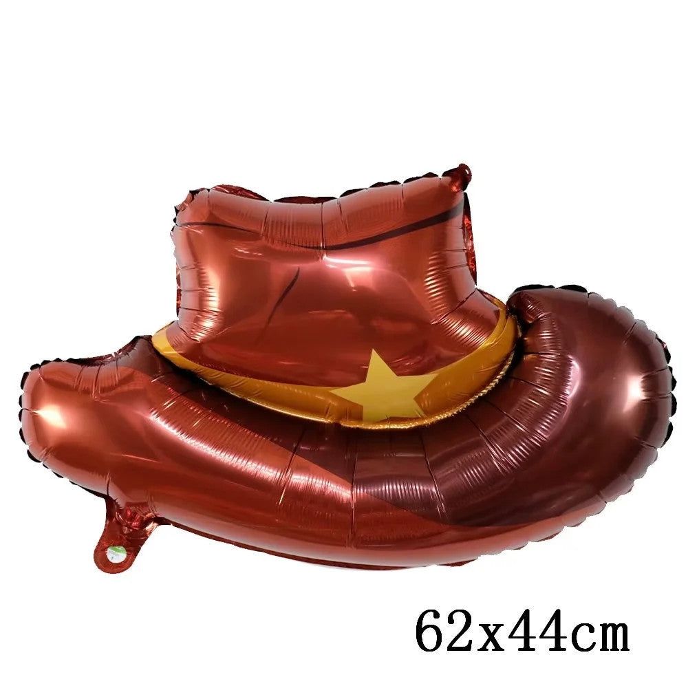 Billion Balloons Western Cowboy Themed Party Horse Shape Boot Balloons Hat Foil Balloon Min.50PCS