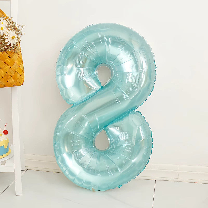 Billion Balloons 32Inch Blue Crystal Digital Balloon Birthday Balloon