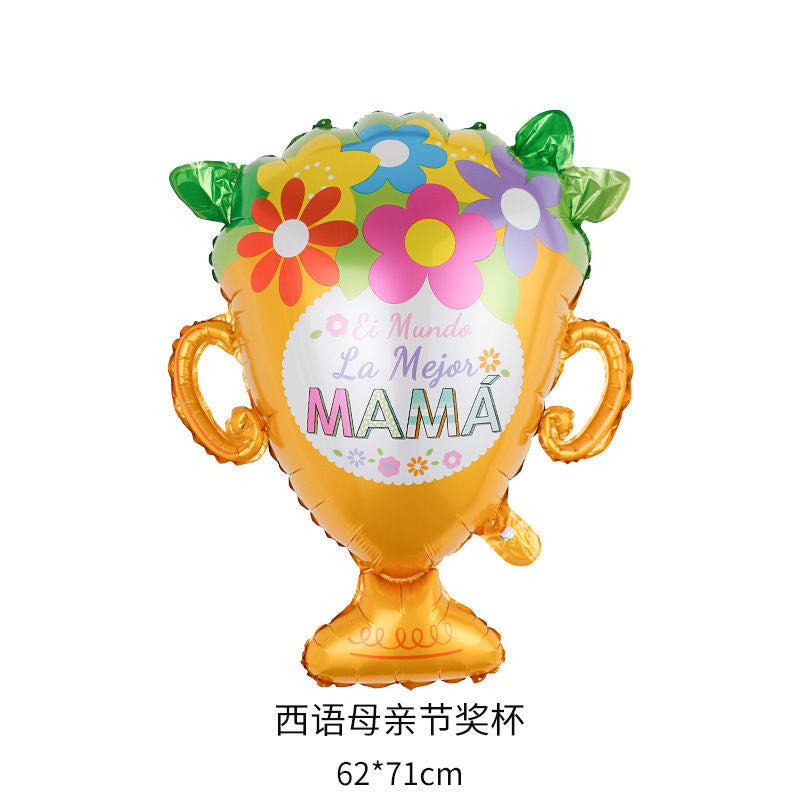 New Mother's Day Apron Flower Garden Aluminum Foil Balloon Wholesale Min.50PCS