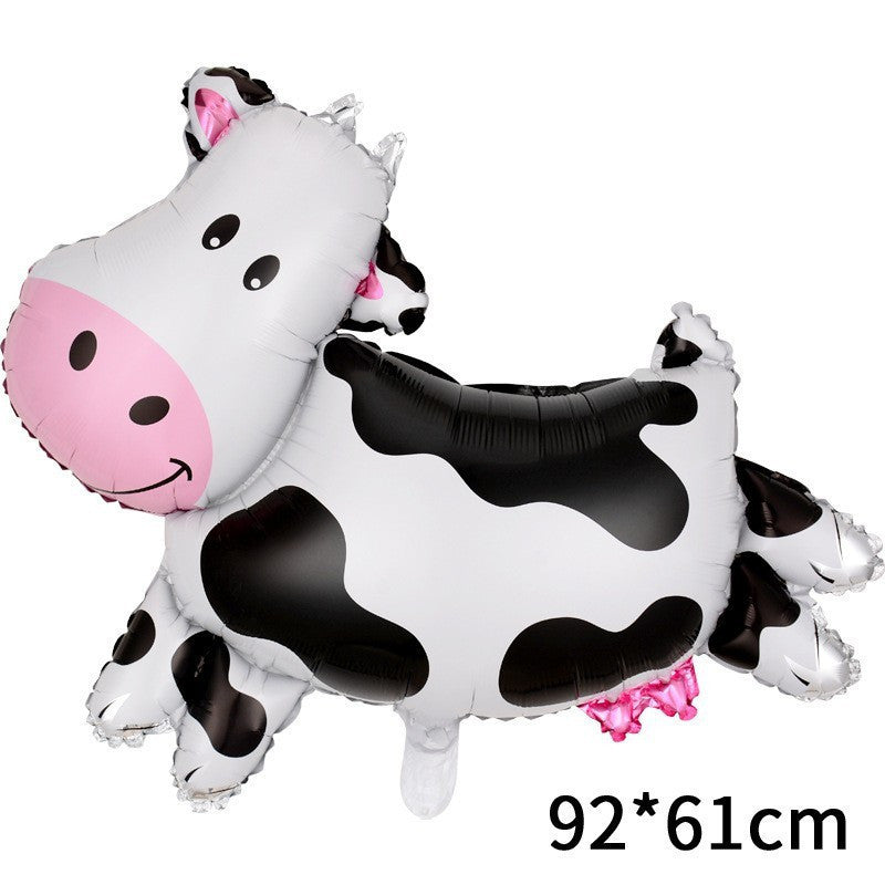 Billion Balloons Cartoon shaped aluminum film cow balloon Farm themed