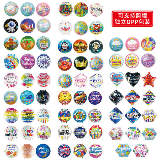 Wholesale 18inch Happy Birthday Balloon Decoration Min. 50PCS