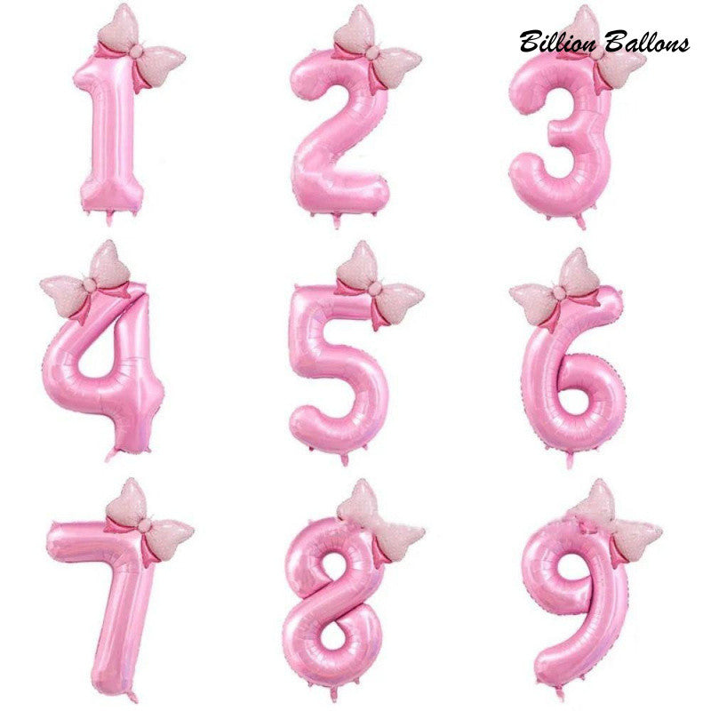Billion Balloons Birthday Number Ballons, 40 Inch Princess Birthday Jumbo Number Balloon