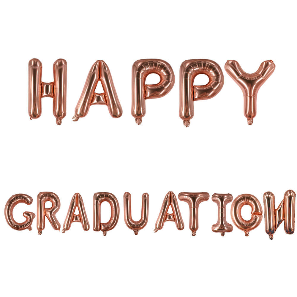 High School Graduation Set Aluminum Foil Balloons Hat Photo Frame Balls Min.50PCS