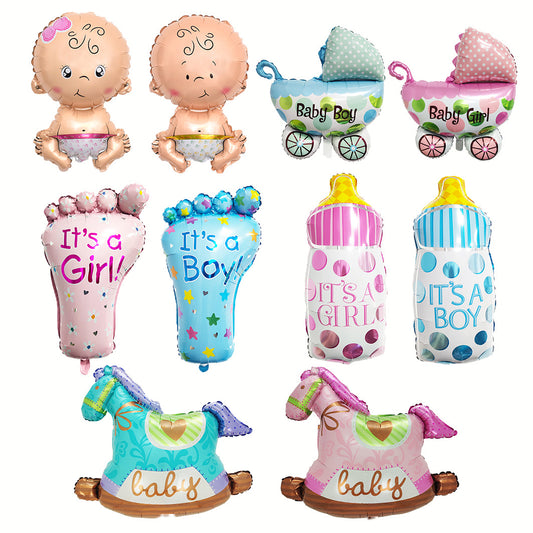 Aluminum Foil Carousel Balloon Baby First Birthday Min.50PCS