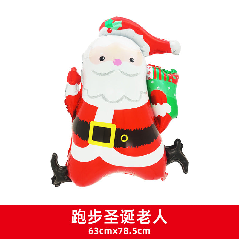 New Christmas 3D Santa Reindeer Aluminum Foil Balloons Min.50PCS