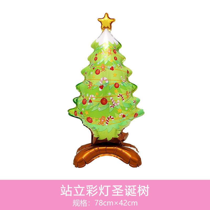New Christmas 3D Santa Reindeer Aluminum Foil Balloons Min.50PCS