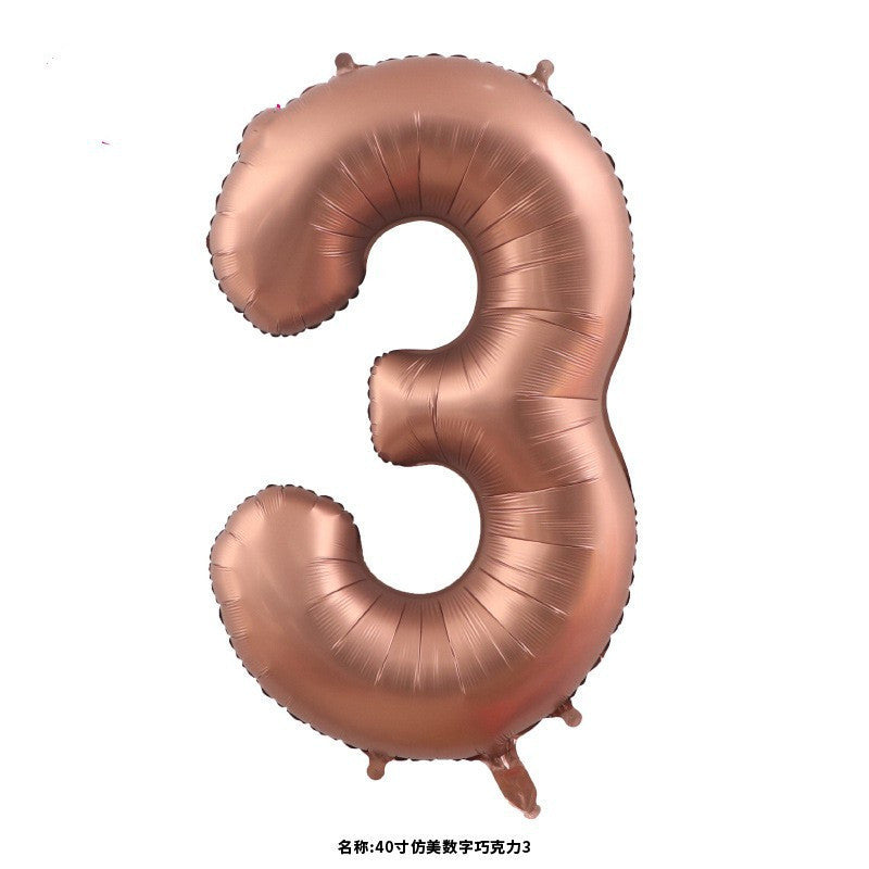 Billion Balloons 18/40Inch Number Balloons 0-9 Large Digital Heart Foil Beige Balloon