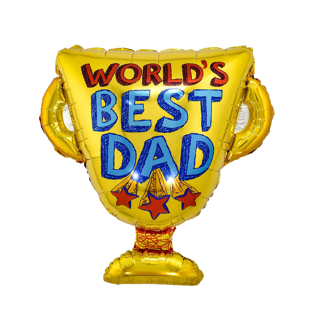 Fathers Day English Slogan Aluminum Foil Balloons Wholesale