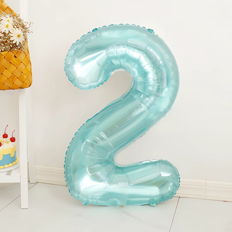 Billion Balloons 32Inch Blue Crystal Digital Balloon Birthday Balloon